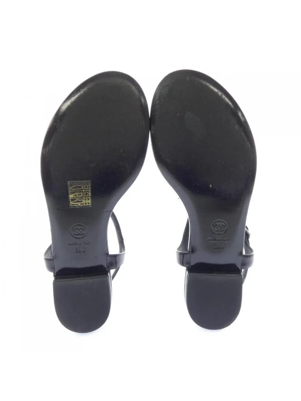 Chanel Thongs Sandals Black
